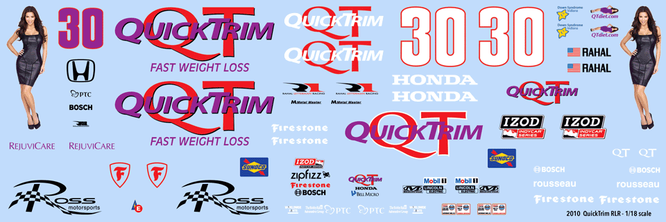 2010 Quicktrim Dallara Decals